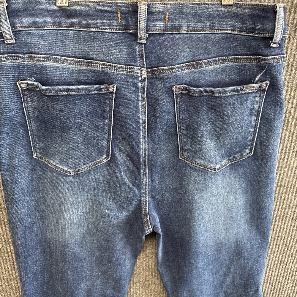 Disclosure Womens Wide Leg Jeans 17/33 Dark Wash Denim Trendy Hi Rise‎ - Picture 8 of 9